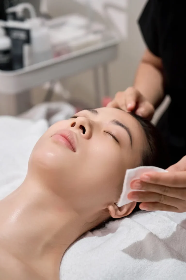 Consultation and preparation for private facial spa at SKIN BAR